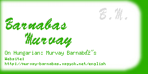 barnabas murvay business card